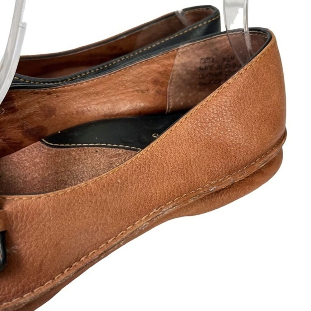 CLARKS Genuine Leather Mary Jane Flats Loafers Black Brown Casual Shoes sz 6.5 - Picture 8 of 12